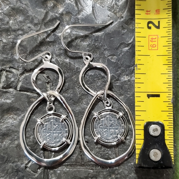 Atocha silver coin earrings - Picture 4 of 6